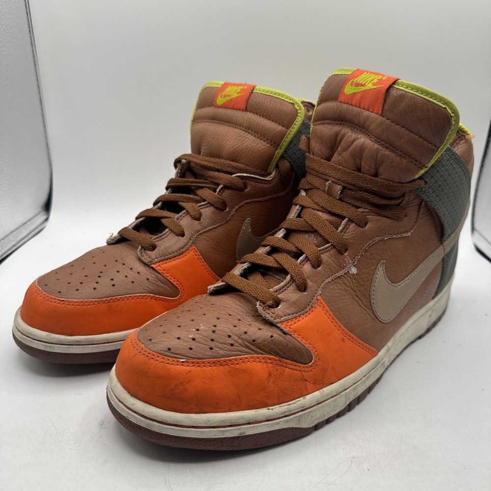 Nike Dunk High Premium Orange Blaze‎ & Brown - 312786-891 Size 12